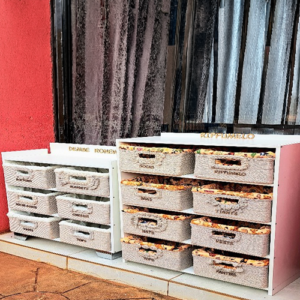Personalised Handcrafted Storage Cabinet with Baskets
